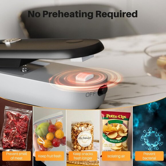 Heat Seal & Cutter with Lanyard, Portable Handheld Chip Bag(1 Set(Any Coor)) - Picture 6 of 9